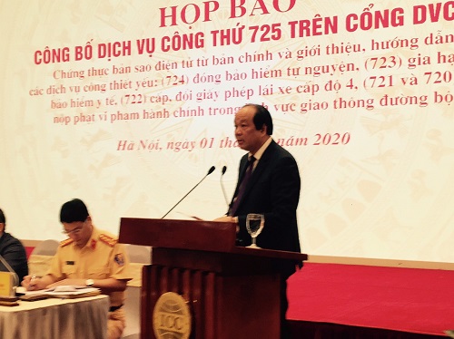 Văn phòng Chính phủ công bố dịch vụ công thứ 725 trên Cổng Dịch vụ công Quốc gia